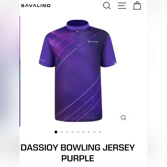 Savalino Bowling Jersey Dassioy ☆ 3XL ☆ Purple ☆ NWT ☆ 2 way stretch, quick dry - Picture 14 of 14